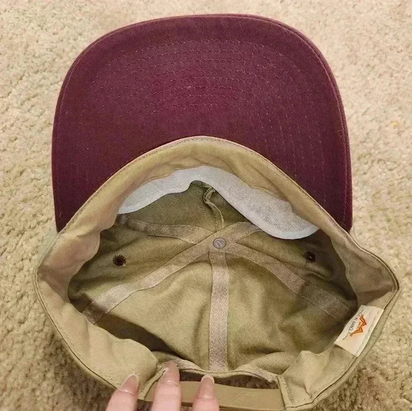 Vintage Zar Hat Tan Red SnapBack Mens One Size - Picture 4 of 6